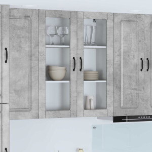vidaXL Vaatwasserpaneel Kalmar Beton Grijs 80 x 31 x 100 cm