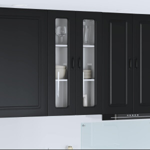 vidaXL Vaatwasserpaneel Kalmar Zwart 60 x 31 x 100 cm Bewerkt hout