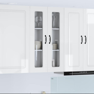 vidaXL Keukenkast Kalmar Hoogglans wit 60 x 31 x 100 cm Bewerkt hout