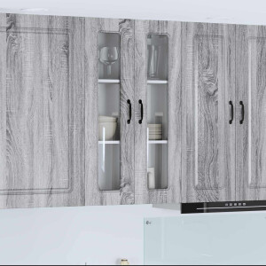 vidaXL Keukenkast Kalmar Grijs Sonoma 60 x 31 x 100 cm Bewerkt hout