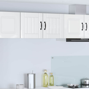 vidaXL Keukenkast 2 pcs Hoogglans wit 40 x 31 x 40 cm Bewerkt hout