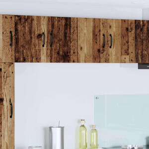 vidaXL Keukenkast aan de muur met plank 2 pcs Oud hout 60 x 31 x 40 cm