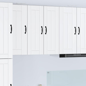 vidaXL Wandkast LUCCA 2 pcs Wit 30 x 31 x 80 cm Bewerkt hout