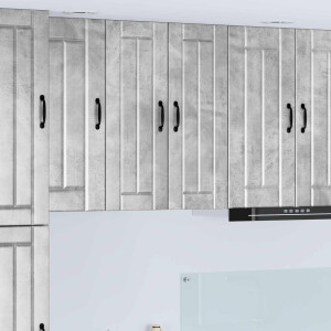 vidaXL Wandkast LUCCA 2 pcs Betongrijs 30 x 31 x 80 cm Bewerkt hout