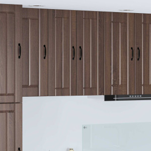 vidaXL Wandkast LUCCA Bruin eiken 30 x 31 x 80 cm Bewerkt hout