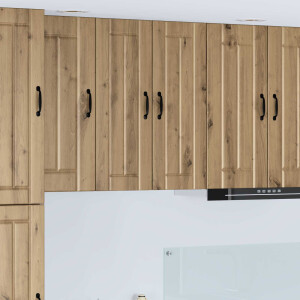 vidaXL Wandkast LUCCA 2 pcs Artisanaal eiken 30 x 31 x 80 cm