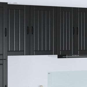 vidaXL Wandkast LUCCA Zwart 50 x 31 x 80 cm Bewerkt hout
