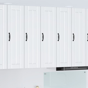 vidaXL Wandkast LUCCA Wit 30 x 31 x 100 cm Bewerkt hout