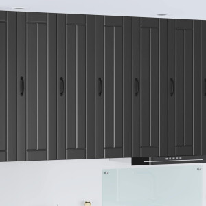 vidaXL Wandkast LUCCA Zwart 30 x 31 x 100 cm Bewerkt hout