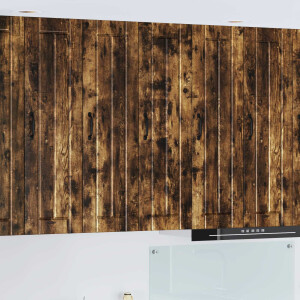 vidaXL Wandkast LUCCA Gerookt eiken 30 x 31 x 100 cm Bewerkt hout