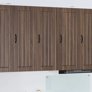 vidaXL Wandkast LUCCA Bruin eiken 40 x 31 x 100 cm Bewerkt hout