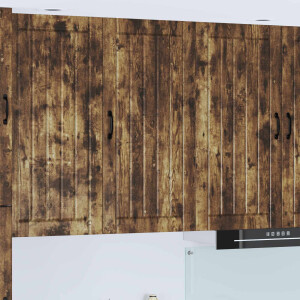 vidaXL Wandkast LUCCA Gerookt eiken 50 x 31 x 100 cm Bewerkt hout