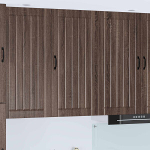 vidaXL Wandkast LUCCA Bruin eiken 50 x 31 x 100 cm Bewerkt hout