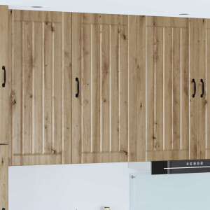 vidaXL Wandkast LUCCA Artisanaal eiken 50 x 31 x 100 cm Bewerkt hout