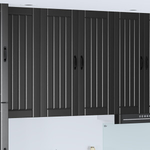vidaXL Wandkast LUCCA Zwart 80 x 31 x 100 cm Bewerkt hout