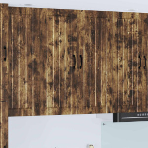 vidaXL Wandkast LUCCA Gerookt eiken 80 x 31 x 100 cm Bewerkt hout