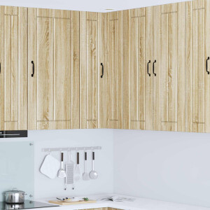 vidaXL Wandhoekkast LUCCA Sonoma Eiken 57 x 57 x 100 cm Bewerkt hout