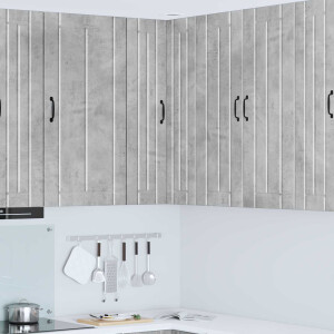 vidaXL Wandhoekkast LUCCA Betongrijs 57 x 57 x 100 cm Bewerkt hout