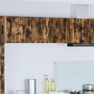 vidaXL Wandkast PORTO 2 pcs Gerookt eiken 40 x 31 x 40 cm Bewerkt hout