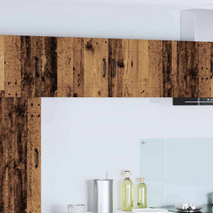 vidaXL Keukenkast aan de muur met plank 2 pcs Oud Hout 50 x 31 x 40 cm