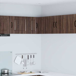 vidaXL Wandhoekkast PORTO Bruin Eiken 57 x 57 x 40 cm Bewerkt hout