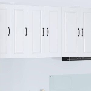 vidaXL Wandkast PORTO 2 pcs Wit 30 x 31 x 80 cm Bewerkt hout