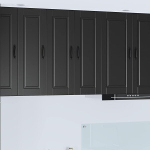 vidaXL Wandkast PORTO Zwart 30 x 31 x 80 cm Bewerkt hout