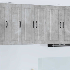 vidaXL Wandkast PORTO Beton Grijs 30 x 31 x 80 cm Bewerkt hout