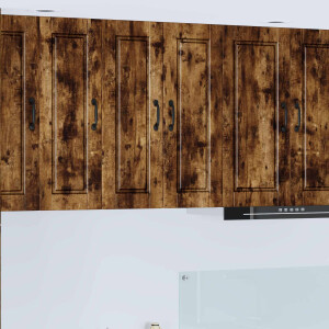 vidaXL Wandkast PORTO 2 pcs Gerookt eiken 30 x 31 x 80 cm Bewerkt hout