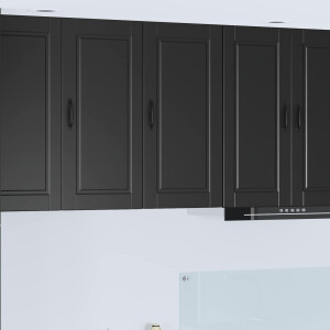 vidaXL Wandkast PORTO Zwart 40 x 31 x 80 cm Bewerkt hout