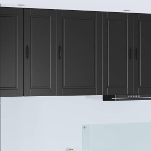 vidaXL Wandkast PORTO Zwart 50 x 31 x 80 cm Bewerkt hout