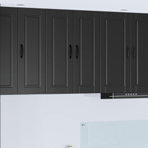 vidaXL Wandkast PORTO Zwart 60 x 31 x 80 cm Bewerkt hout