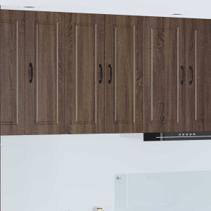 vidaXL Wandkast PORTO Bruin Eiken 60 x 31 x 80 cm Bewerkt hout
