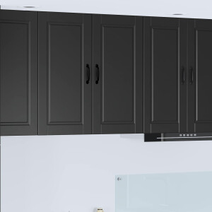 vidaXL Wandkast PORTO Zwart 80 x 31 x 80 cm Bewerkt hout