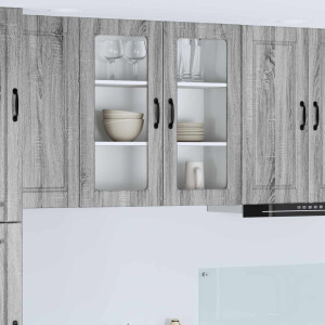 vidaXL Keukenkast met plank Grijs Sonoma 80 x 31 x 80 cm Bewerkt hout