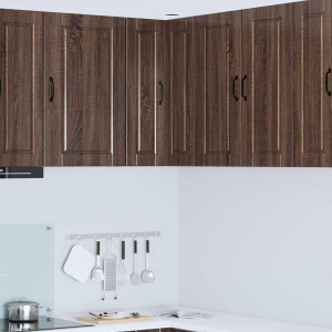 vidaXL Wandhoekkast PORTO Bruin Eiken 57 x 57 x 80 cm Bewerkt hout
