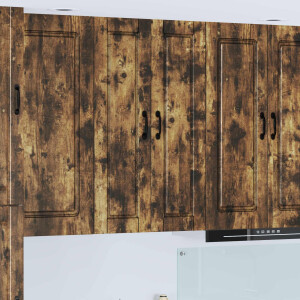 vidaXL Wandkast PORTO Gerookt eiken 30 x 31 x 100 cm Bewerkt hout
