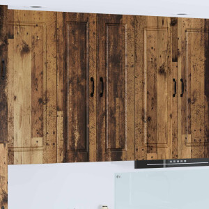 vidaXL Wandkast PORTO Oudhout 30 x 31 x 100 cm Bewerkt hout