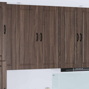 vidaXL Wandkast PORTO Bruin Eiken 40 x 31 x 100 cm Bewerkt hout