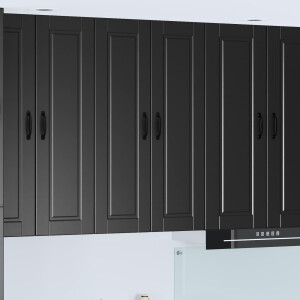 vidaXL Wandkast PORTO Zwart 60 x 31 x 100 cm Bewerkt hout