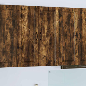 vidaXL Wandkast PORTO Gerookt eiken 80 x 31 x 100 cm Bewerkt hout