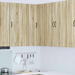 vidaXL Wandhoekkast PORTO Sonoma Eiken 57 x 57 x 100 cm Bewerkt hout