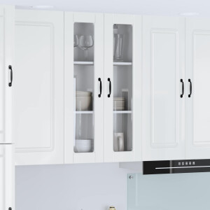 vidaXL Keukenkast Hoogglans wit 60 x 31 x 100 cm Bewerkt hout