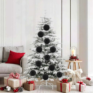 vidaXL Kerstbal Set XL 9 pcs Zwart Kunststof