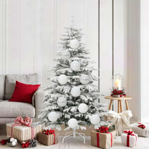 vidaXL Kerstbal Set XL 9 pcs Wit Kunststof