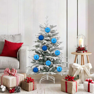 vidaXL Kerstbal Set 15 pcs Blauw Kunststof