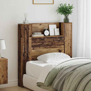 vidaXL Hoofdbord met plank Oud Hout 100 x 15 x 103,5 cm Bewerkt hout