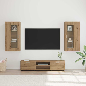 vidaXL Tv-meubelset met lade FLORIN 3 pcs Artisan Eiken Bewerkt hout