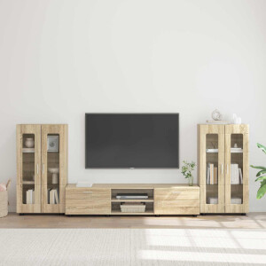 vidaXL Tv-meubelset met lade FLORIN 3 pcs Sonoma Eiken Bewerkt hout