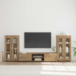 vidaXL Tv-meubelset met lade FLORIN 3 pcs Artisan Eiken Bewerkt hout